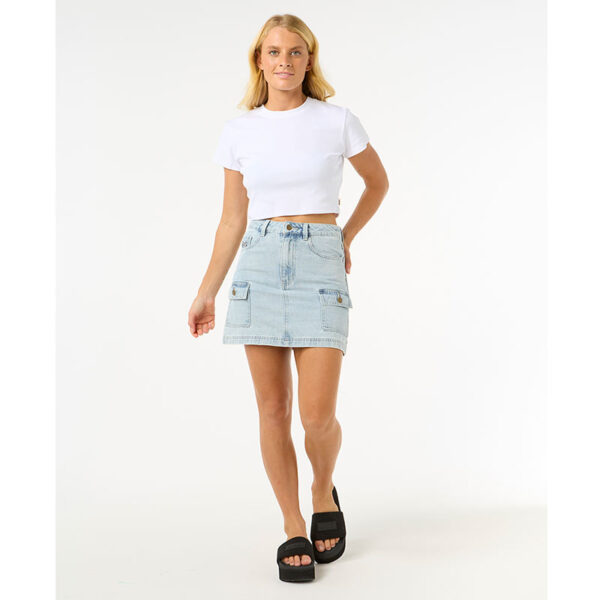 RIP CURL LAS DALIAS DENIM MINI SKIRT