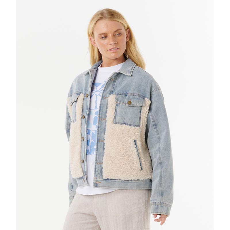 RIP CURL CRUSIN SHERPA DENIM JACKET - Image 2