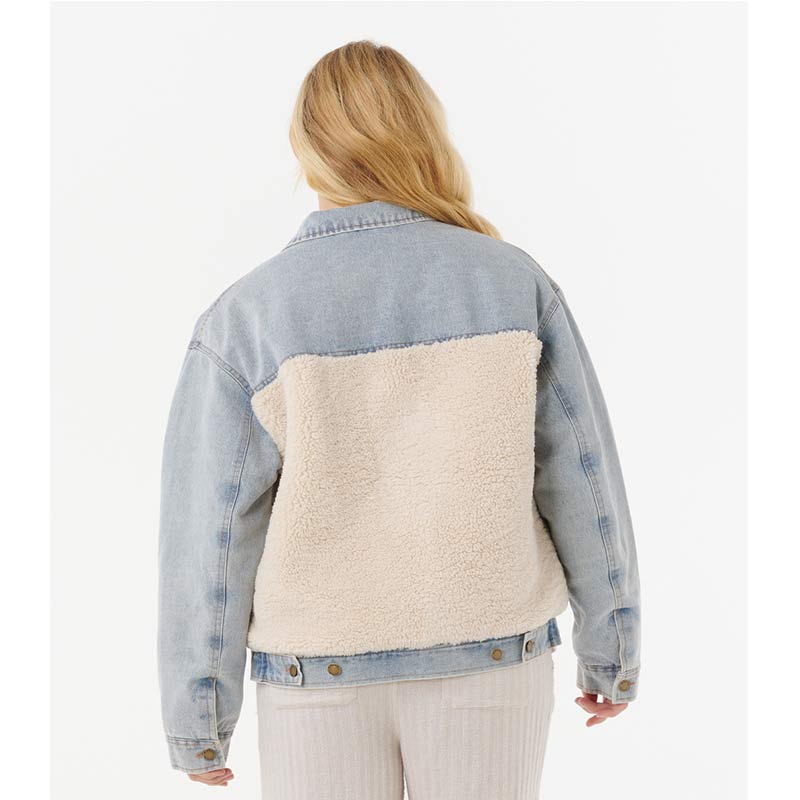 RIP CURL CRUSIN SHERPA DENIM JACKET - Image 4