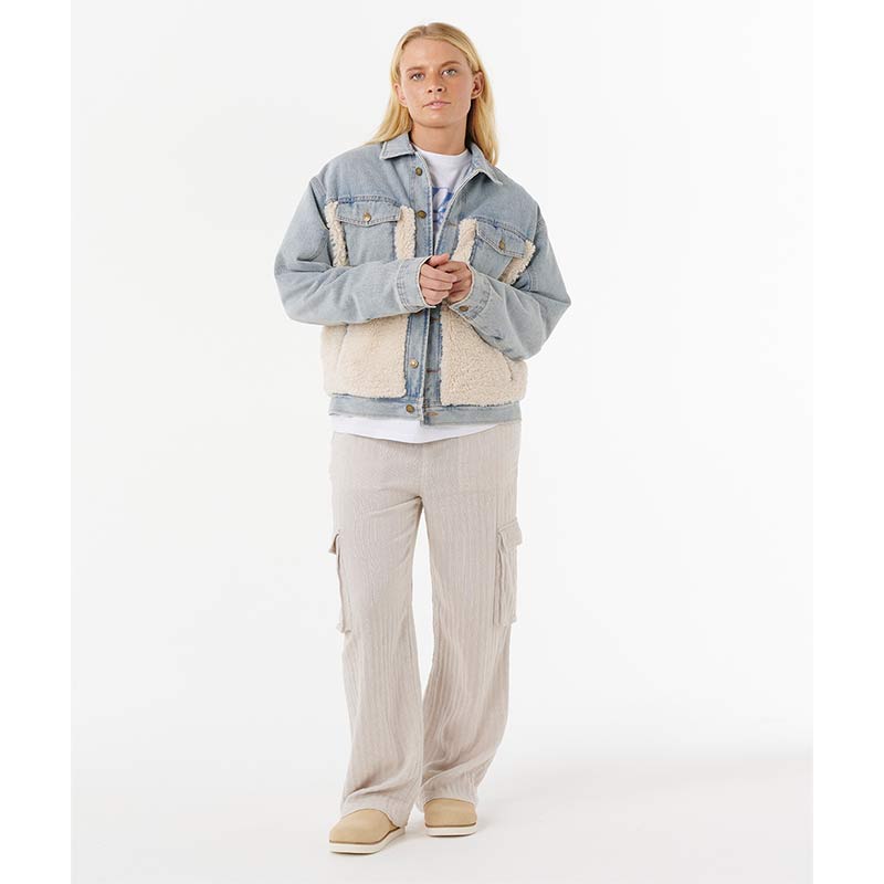 RIP CURL CRUSIN SHERPA DENIM JACKET