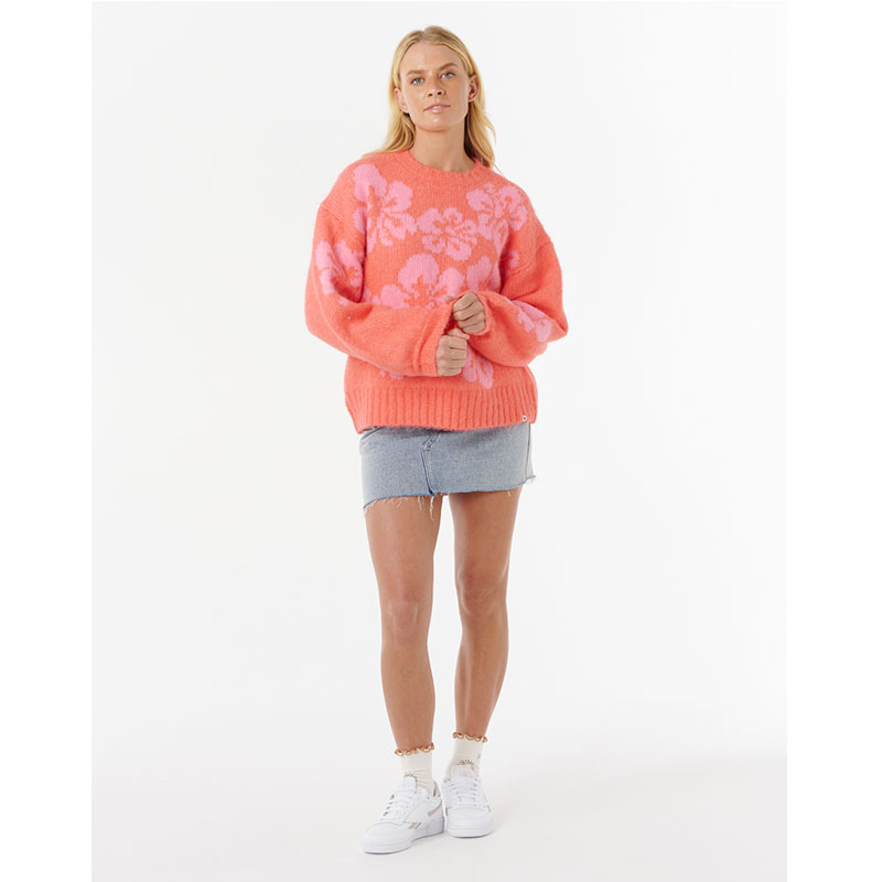 RIP CURL HIBISCUS HEAT JACQUARD CREW