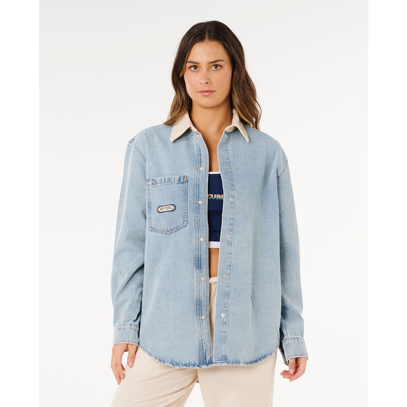 RIP CURL SURF SIDE RELAXED DENIM SHIRT